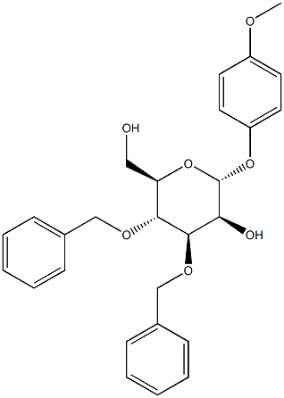 4-Methoxyphenyl 3,4-di-O-benzyl-a-D-mannopyranoside 结构式