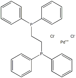 1,2-二(二苯膦基)乙烷二氯化钯 结构式