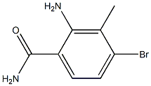 4-溴-3-甲基-2-氨基苯甲酰胺 结构式