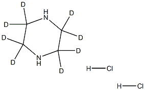 哌嗪盐酸盐-D8 结构式