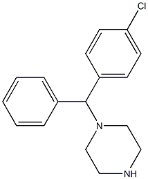 (-)-1-[1-(4-氯苯基)苯基甲基]哌嗪 结构式