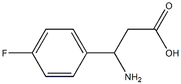 (RS)-3-氨基-3-(4-氟苯基)丙酸 结构式