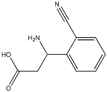 (RS)-3-氨基-3-(2-氰基苯基)丙酸 结构式