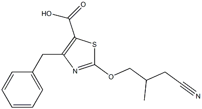 2-(3-氰基-4-异丁氧基)苯基-4-甲基-5-噻唑甲酸 结构式