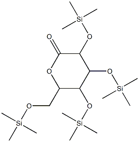 3,4,5-三-三甲硅氧基-6-三甲基硅氧基甲基-四氢-2H-吡喃-2-酮 结构式