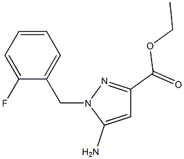 5-氨基-1-[(2-氟苯基)甲基]-1H-吡唑-3-羧酸乙酯 结构式