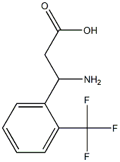 (RS)-3-氨基-3-(2-三氟甲基苯基)丙酸 结构式