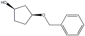 3-苄氧基-(1R,3S)-环戊醇 结构式