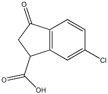 6-氯茚满-3-酮-1-羧酸 结构式