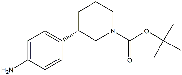 (3S)-3-(4-氨基酸苯基)-1-哌啶甲酸叔丁酯 结构式