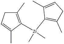 双(1,3-二甲基环戊二烯)二甲基锆 结构式