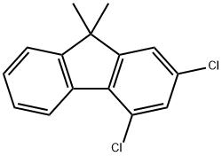 2,4-二氯-9,9-二甲基-9H-芴 结构式
