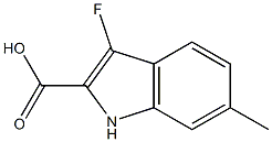 6-甲基-3氟吲哚2-羧酸 结构式