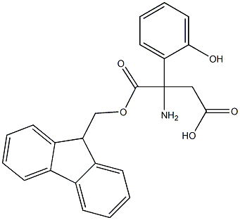 FMOC-(RS)-3-氨基-3-(2-羟基苯基)-丙酸 结构式