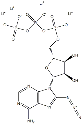 8-叠氮腺苷5'-三磷酸四锂盐 结构式