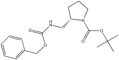 S-1-BOC-2-CBZ-氨甲基吡咯烷 结构式