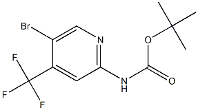 (5-Bromo-4-trifluoromethyl-pyridin-2-yl)-carbamic acid tert-butyl ester 结构式