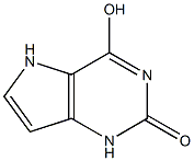 4-Hydroxy-1,5-dihydro-pyrrolo[3,2-d]pyrimidin-2-one 结构式