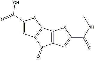 6-(methylcarbamoyl) dithieno [3,2-b:2',3'-d] thiophene-2-carboxylic acid 4-oxide 结构式