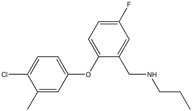 {[2-(4-CHLORO-3-METHYLPHENOXY)-5-FLUOROPHENYL]METHYL}(PROPYL)AMINE 结构式