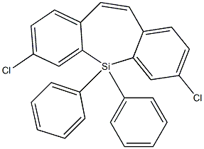 3,7-dichloro-5,5-diphenyl-5H-dibenzo[b,f]silepine 结构式