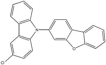 3-chloro-9-(dibenzo[b,d]furan-3-yl)-9H-carbazole 结构式