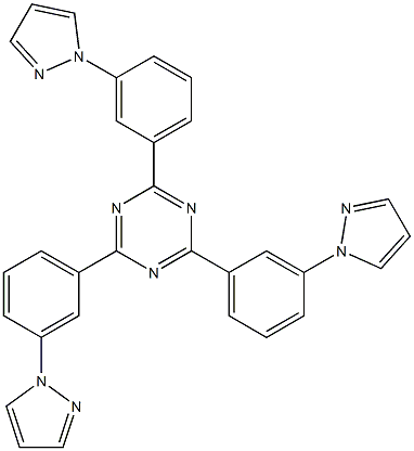 2,4,6-三[3-(1H-吡唑-1-基)苯基]-1,3,5-三嗪 结构式