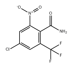 2-三氟甲基-4-氯-6-硝基苯甲酰胺 结构式