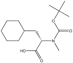 (R)-N-Boc-N-methyl-3-cyclohexylalanine 结构式
