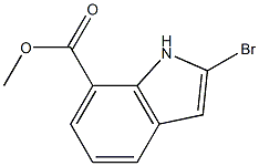 2-溴-1H-吲哚-7-甲酸甲酯 结构式