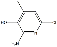 2-氨基-6-氯-4-甲基吡啶-3-醇 结构式