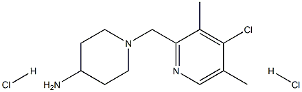 1-[(4-Chloro-3,5-dimethylpyridin-2-yl)methyl]piperidin-4-amine dihydrochloride 结构式