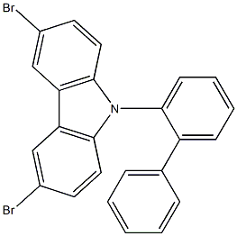 3,6-二溴-N-(2-联苯基)咔唑 结构式