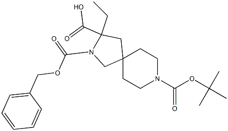 2-BENZYL 8-TERT-BUTYL 3-ETHYL 2,8-DIAZASPIRO[4.5]DECANE-2,3,8-TRICARBOXYLATE 结构式