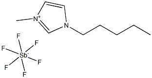1-戊基-3-甲基咪唑六氟锑酸盐 结构式
