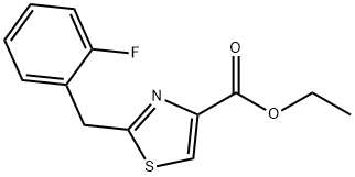 Ethyl 2-[(2-fluorophenyl)methyl]-1,3-thiazole-4-carboxylate 结构式