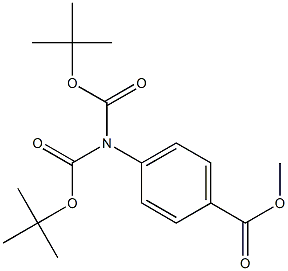 4-[Bis[(1,1-dimethylethoxy)carbonyl]amino]-benzoic Acid Methyl Ester 结构式