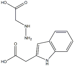2-吲哚乙酸;吲哚-2-乙酸 结构式