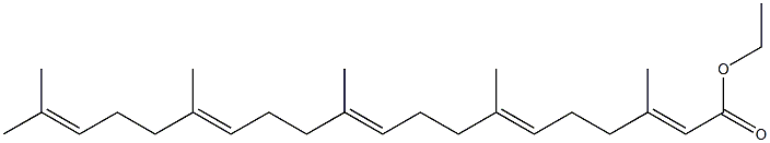 3,7,11,15,19-Pentamethyl-2,6,10,14,18-eicosapentaenoic Acid Ethyl Ester 结构式