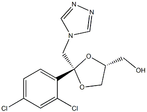 cis-2-(2,4-Dichlorophenyl)-2-(4H-1,2,4-triazol-4-ylmethyl)-1,3-dioxolane-4-methanol 结构式