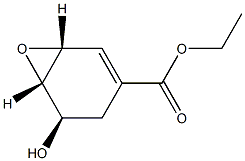 (1R,5R,6S)-5-Hydroxy-7-oxabicyclo[4.1.0]hept-2-ene-3-carboxylic Acid Ethyl Ester 结构式