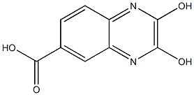 2,3-二羟基-6-喹喔啉羧酸 结构式