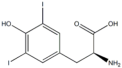 3,5-二碘-L-酪氨酸 结构式