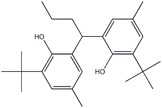 2,2'-亚丁基双(4-甲基-6-叔丁基苯酚) 结构式