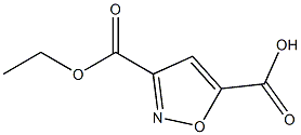 3-(ethoxycarbonyl)isoxazole-5-carboxylic acid 结构式