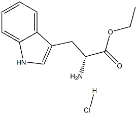 D-色氨酸乙酯盐酸盐 结构式