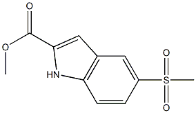 甲基 5-甲基磺基吲哚-2-甲酯 结构式