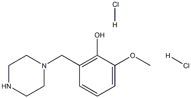 2-methoxy-6-(piperazin-1-ylmethyl)phenol dihydrochloride 结构式