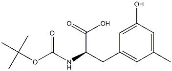 (2R)-2-{[(tert-butoxy)carbonyl]amino}-3-(3-hydroxy-5-methylphenyl)propanoic acid 结构式