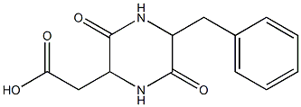 5-苄基-3,6-二氧代-2-哌嗪乙酸 结构式